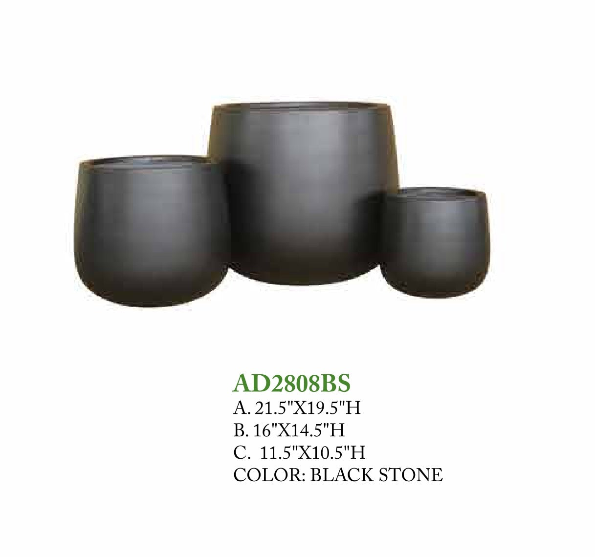 FICONSTONE COLLECTION - DRUM AD2808 BLACK STONE