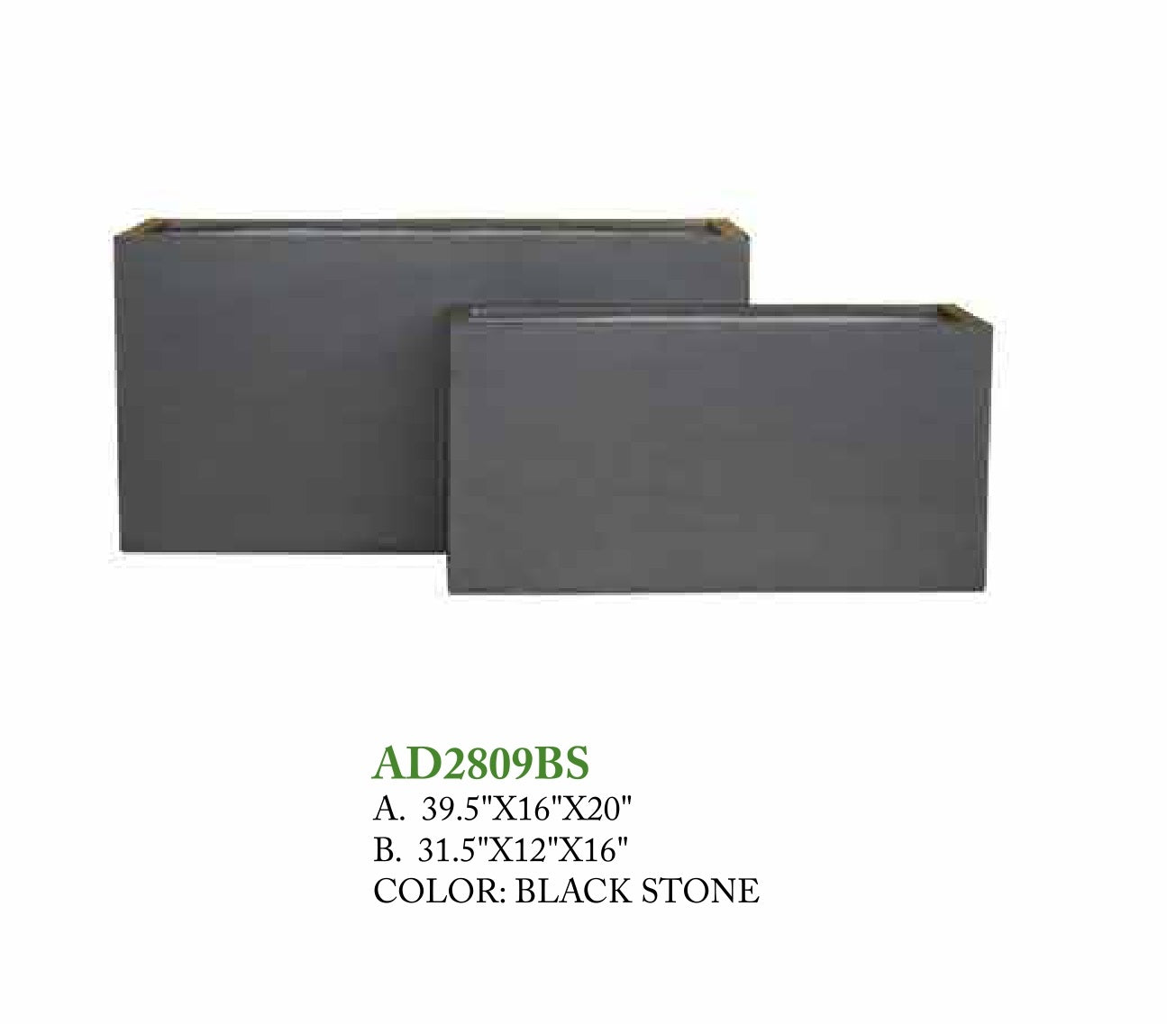 FICONSTONE COLLECTION - RECTANGLE AD2809 BLACK STONE